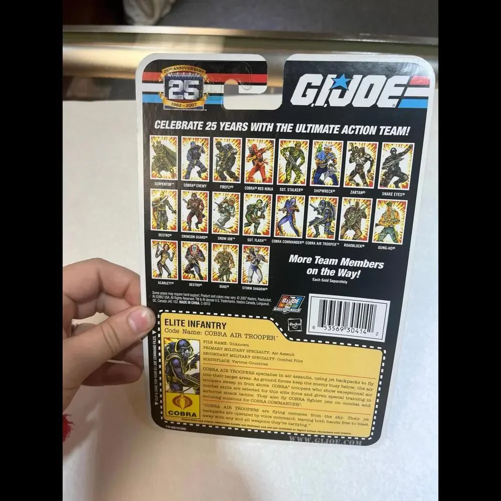 GI JOE 25th ANNIVERSARY‎ ELITE INFANTRY COBRA AIR TROOPER 3.75